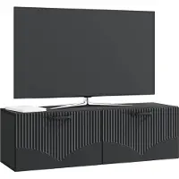 vidaXL Wandmontierter TV-Schrank Schwarz 98 x 31 x 30 cm Holzwerkstoff