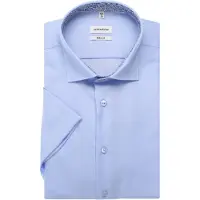 Seidensticker Businesshemd "Schwarze Rose", Herren, Gr. XXL (46), normale Ärmellängen, blau, 100% Baumwolle, unifarben, regular fit, Hemden Businesshemd, Regular 1/2 Kentkragen Uni