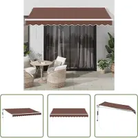The Living Store Markise Automatisch Braun 350x250 cm