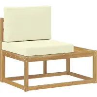 vidaXL Outdoor-Sofagarnitur 5 Stück Weiß und Creme Polyester