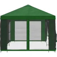 vidaXL Garten Pavillon mit Seitenwänden 6 x 3 m Grün