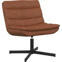 Syfax Drehstuhl Braun 63 x 75 x 76 cm Antikes PU