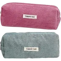 OEM Wasserbares Corduroy-Etui, dunkelrosa und hellblau, 19x7x6cm