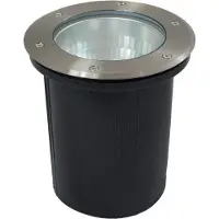 SU-MA Große Einfahrtsleuchte 21 cm Durchmesser 1xE27 Edelstahl IP67 Pabla 4031