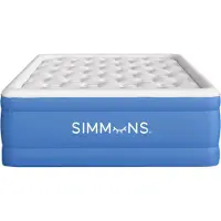 Markenlos Luftbett mit Integrierter Pumpe und Weichem Samtoberteil - 43 cm Hoch