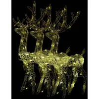 Syfax LED-Rentiere 3 Stk. Acryl 128 cm Warmweiß