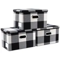 OEM Faltbare Aufbewahrungsbox schwarz-weiß 38x25x25
