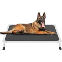 OEM Kühlendes Hundebed mit Aluminiumrahmen und Antirutschfüßen Schwarz 107x76