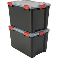 OEM Luftdichte Aufbewahrungsboxen 70L schwarz stapelbar