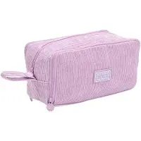 OEM Lila Corduroy-Etui mit 3 Fächern für Schule und Büro