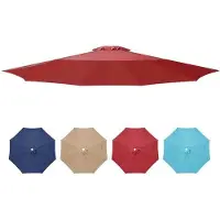 OEM Ersatz-Sonnenschirm rot 9ft 8 Speichen