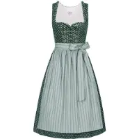 Nübler Dirndl NÜBLER "Dirndl midi Thea", Damen, Gr. 40, EURO, grün, Obermaterial: 100% Baumwolle CO., Kleider Dirndl