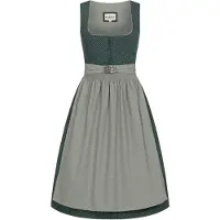 Nübler Dirndl NÜBLER "Dirndl Midi Petra", Damen, Gr. 34, EURO, grün, Obermaterial: 65% Baumwolle CO. 35% Polyester PES., Kleider Dirndl