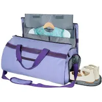 Unyqoos Ibenzoa 2‑in‑1 Kinder‑Reisetasche – faltbar & wasserdicht, mit Schuhfach, Oxford‑Stoff, verstellbarer Schulterriemen, 55 × 34 × 33 cm