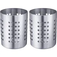 OEM Silberner Edelstahl Besteckhalter 10cm hoch