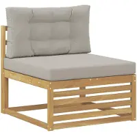 Syfax Outdoor Mittelsofa Massivholz Akazie Weiß