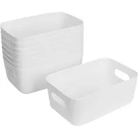OEM Aufbewahrungsboxen Set 8 weiß Kunststoff 30x20x12cm