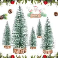 OEM Miniatur Weihnachtsbaum - 5 Teile | Kunststoff Weihnachtsbaum Miniatur | Miniaturgrüner Weihnachtsbaum in 5 Größen (10/15/20/25/30 cm)