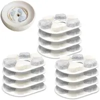 OEM Kattendrinkfilter-Set in Herzform mit sechs Aktivkohle-Filterpunkten für alle Pretty Paw Drinkfonteinen