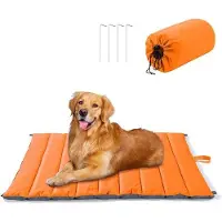 Markenlos Hundebett Faltbar und Wasserfest - Orange, XL