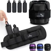 Markenlos Verstellbare Fußgewichte für Sporttraining - verbesserte Gewichtsoptionen 0,5-3 kg pro Fuß / 0,9-4,5 kg pro Paar