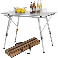 Markenlos Picknicktisch höhenverstellbar - Aluminium 90x52,2 cm
