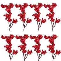 OEM Kunstliche Weihnachtsdeko, 20tlg, rot, mit Mini-Bessen