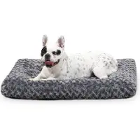 OEM Kleines Hundebett, wasbar, weich, antirutsch, atmungsaktiv, dunkelgrau 60x45cm