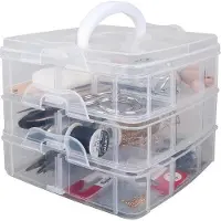 OEM Sortierbox transparent 15x15cm 3x6 Fächer