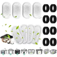 OEM Katzenfilter-Set - 16 Stücke - Aktivkohle-Filter - inkl. 8 Katzenfilter und 8 Pumpe-Filtern - Katzenfilter-Accessoires - 3-Lagiger Filter - Aktivkohle - Fontein - Filter - Set