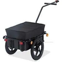OEM Fahrradanhänger 40kg Kapazität Schwarz 144x59x80cm