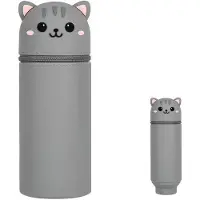 OEM Silikon Etui für Schule, weich, mit Reißverschluss, Katze