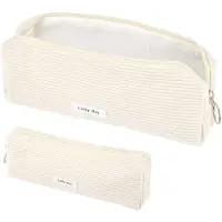 OEM Corduroy-Etui für Mädchen, Schule, Büro, weiß