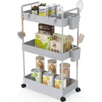 OEM Schmale Aufbewahrungsbox 3 Ebenen grau multifunktional