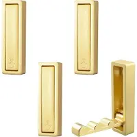 OEM Allecto Premium – Quadratischer, klappbarer Wandhaken – Rutschfest – Garderobe – Zinklegierung – Wandhalter – Kleiderhaken – Tasche – Rucksack – Handtuch – Gebürstetes Kupfer – 4er-Set