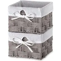 OEM Graue quadratische Aufbewahrungsboxen, 18x18x14cm, Papiertauw, geflochten
