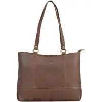 OEM Ledershopper Handtas Schoudertas Havana Braun Damen