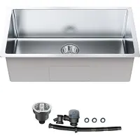 OEM Eingebaute Spüle 230mm tief, Edelstahl, rechteckig, 712x407mm, mit Ablauf