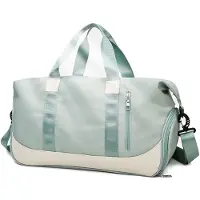 Unyqoos 40 L Sport- und Reisetasche – geräumig mit Schuhfach, wasserdichtem Nassfach, Oxford-Material, 47 x 22 x 25 cm, abnehmbarer Schultergurt