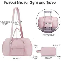 Markenlos Gymtas mit Toilettasche, Schuh- und Nassfächern - Rosa