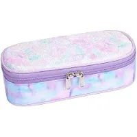 OEM Große Schultasche für Mädchen, 2 Fach, Stiftehalter, lila