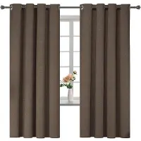 OEM Verdunkelungsvorhang-Set – wärmeisolierend – 2 Stück – Kaffee – 140 x 175 cm