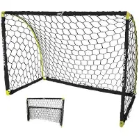 Markenlos Zusammenklappbares Fußballtor 180x91x120cm schwarz für Kinder
