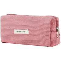 OEM Rosa Corduroy-Etui mit Reißverschluss für Schule