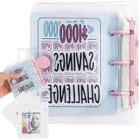 OEM Mini Geldbesparbuch mit 25 Umschlägen, rosa, Sparbuch