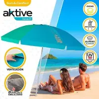 OEM Großer Sonnenschirm 220cm Ventilationsdach UV-Schutz 50 Farben