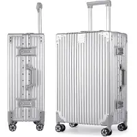 OEM Kleiner Aluminiumkoffer 55cm 35L 4 Räder TSA-Schloss