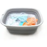 OEM Faltbares 9,45L Plastikwaschbecken Mittelgrau