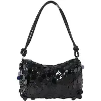 OEM Glitter Clutch Schoudertas für Damen mit Reißverschluss und hoher Kapazität Schwarz