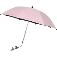 OEM Kinderwagen-Parasol 75cm Durchmesser rosa mit Klemme und Clip, 50+ UV-Schutz